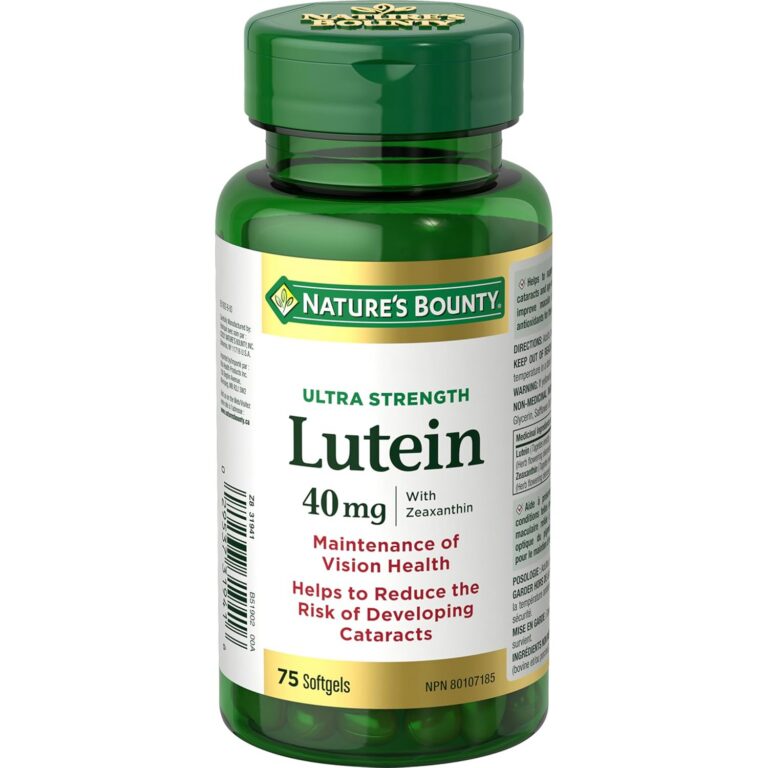 NATURE'S BOUNTY Lutein, Ultra Strength, Supports Eye Health In Conditions Like Cataracts & Age-related Macular Degeneration, Reduces Risk Of Cataracts, Improves Macular Pigment...