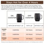 Nextmug Plus (Burgundy - 530 mL) Temperature-Controlled, Self-Heating Mug – No App, Long-Lasting Battery for Work & Study, Great Gift for Coffee Lovers