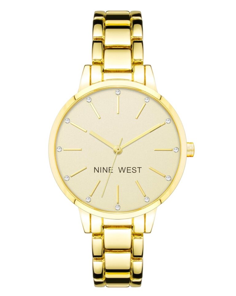 Nine West Round Goldtone Bracelet Watch