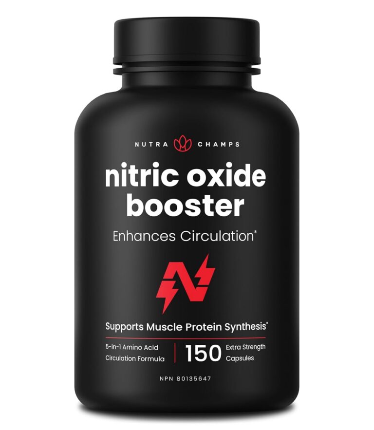 Nitric Oxide Supplement – L-Arginine, L-Citrulline Malate, AAKG, Pine Bark & Grape Seed Extract – Extra Strength Nitric Oxide Booster for Men – Supports Energy, Circulation,...