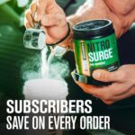 NITROSURGE Pre Workout Supplement - Endless Energy, Instant Strength Gains, Clear Focus, Intense Pumps - Nitric Oxide Booster & Preworkout Powder with Beta Alanine - 30...