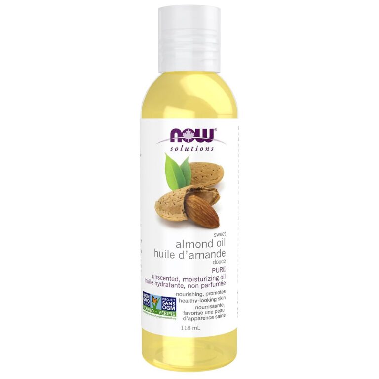 NOW Solutions, Sweet Almond Oil, 100% Pure Moisturizing Oil, Promotes Healthy-Looking Skin, Unscented Oil, 118ml