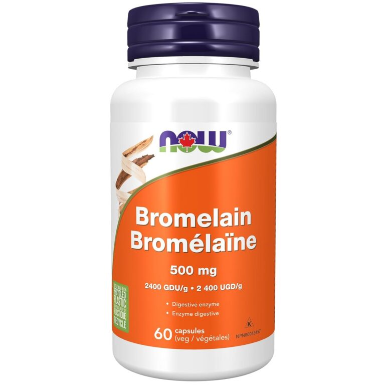 NOW Supplements, Bromelain (Natural Proteolytic Enzyme) 2,400 GDU/g - 500 mg, Natural Proteolytic Enzyme, 60 Veg Capsules