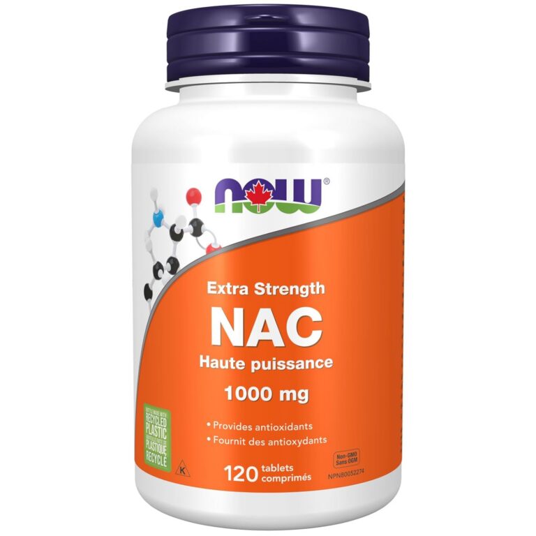 NOW Supplements, Extra Strength NAC (N-Acetyl-Cysteine) 1,000 mg, Provides Antioxidants, Promotes Formation of Gluthione, 120 Tablets