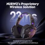 NUBWO G06 Wireless Gaming Headset with Microphone for PS5, PS4, PC, Mobile, Switch: 2.4GHz Wireless + Bluetooth - 100 Hr Battery - 50mm Drivers - Purple
