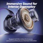 NUBWO G06 Wireless Gaming Headset with Microphone for PS5, PS4, PC, Mobile, Switch: 2.4GHz Wireless + Bluetooth - 100 Hr Battery - 50mm Drivers - Purple