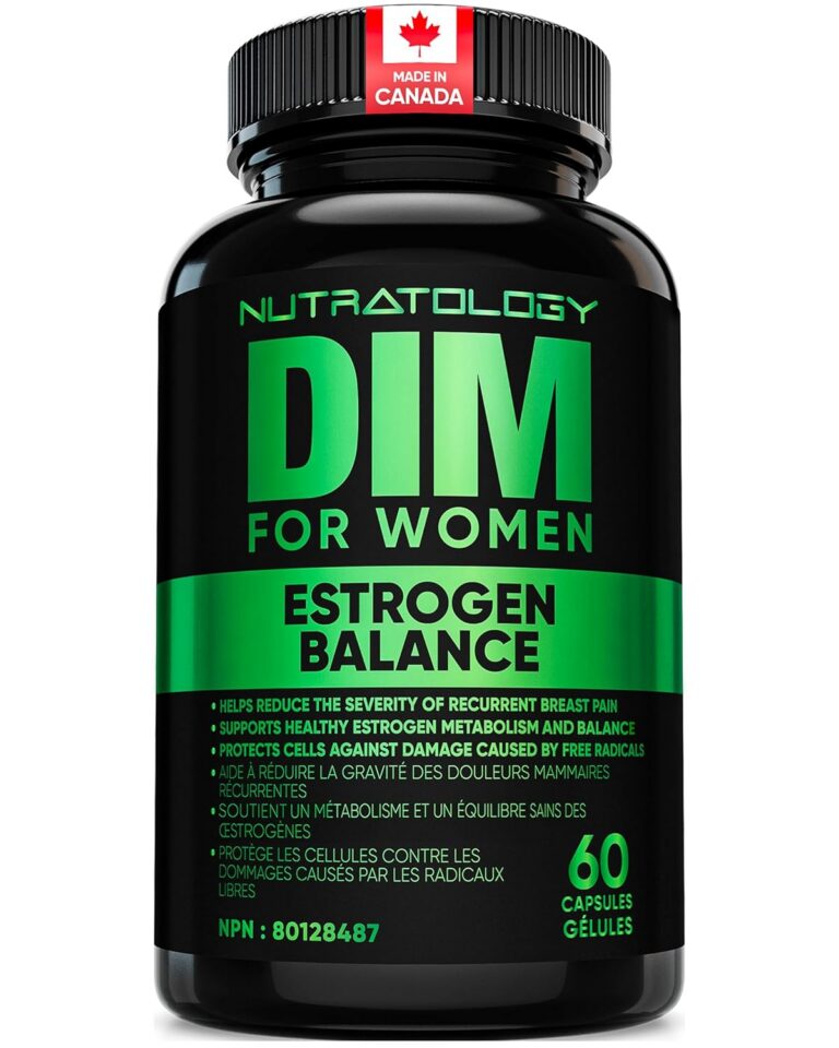 Nutratology DIM Supplement For Women | Canadian-Made | Promotes Estrogen Balance & Metabolism - 200MG Per Capsule - Estrogen Supplements For Women | W/Black Pepper For Enhanced...