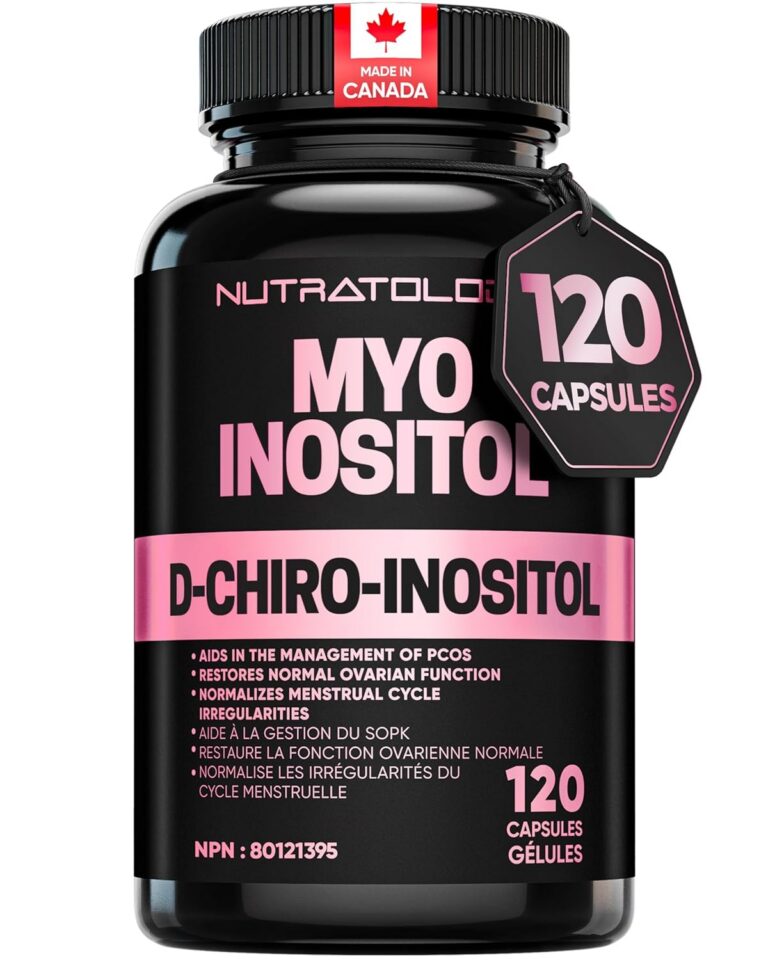 Nutratology Myo-Inositol & D-Chiro Inositol Capsules - PCOS Supplement for Women - Optimal 40:1 Ratio - For Hormonal Balance & Healthy Ovarian Function - Regulates Menstrual...