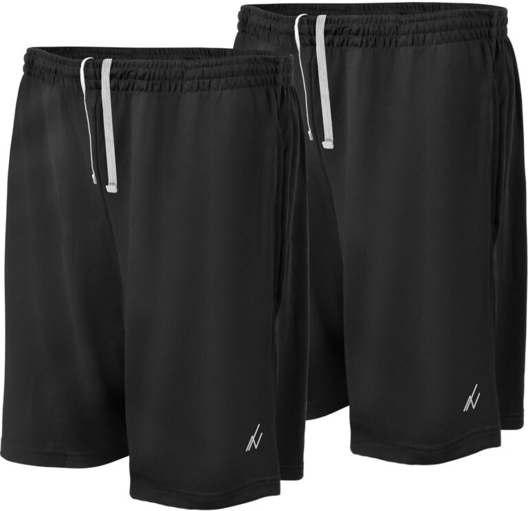 NY Threads Men's Athletic Shorts with Pockets, Basketball, Running and Gym Shorts, Lightweight and Quick Dry Workout Shorts