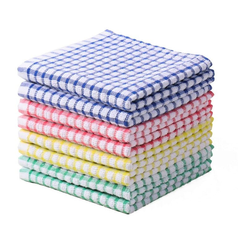 Oeleky Dish Cloths for Kitchen Washing Dishes, Super Absorbent Dish Rags, Cotton Kitchen Dish Towels Pack of 8, 12x12 Inches