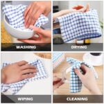 Oeleky Dish Cloths for Kitchen Washing Dishes, Super Absorbent Dish Rags, Cotton Kitchen Dish Towels Pack of 8, 12x12 Inches