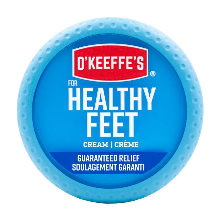 O'Keeffe's Healthy Feet Foot Cream Relieves and Repairs Extremely Dry Cracked Feet, Instantly Boosts Moisture, 3.2 oz / 90.7 g Jar, Pack of 1