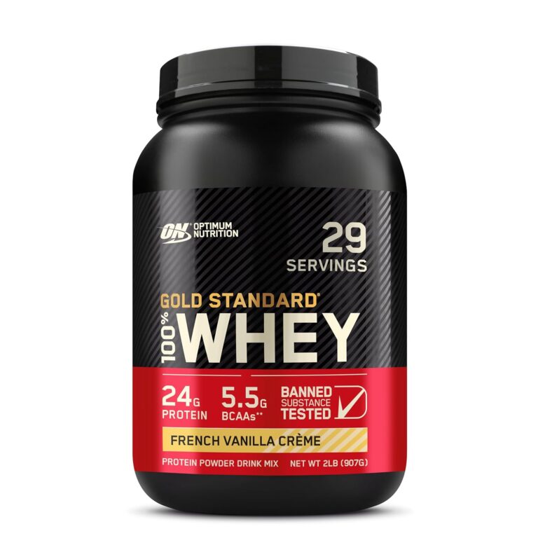 OPTIMUM NUTRITION Gold Standard French Vanilla 2lb, (Package May Vary)