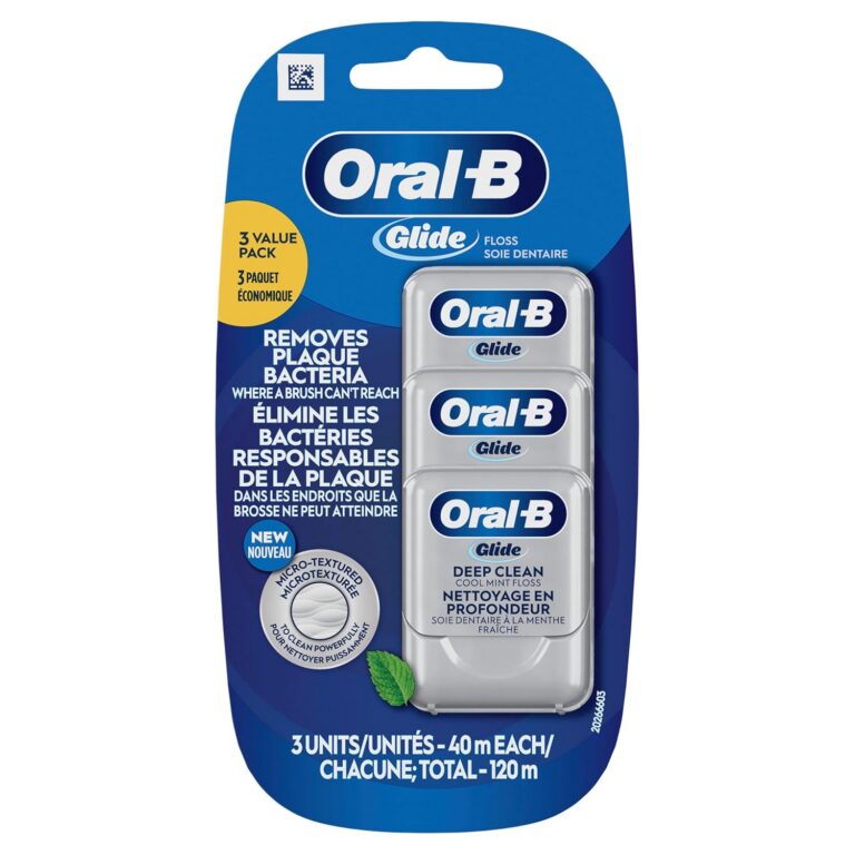 Oral-B Glide Pro-Health Deep Clean Cool Mint Dental Floss, Value 3 Pack (40m Each)