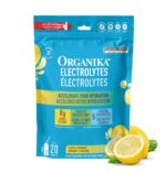 Organika Canadian-Made Electrolytes Powder- Wild Raspberry- Sugar-Free Hydration and Electrolyte Replenishment with Prebiotics and Vitamin C- 210g - 60 servings