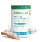 Organika Canadian-Made Enhanced Collagen Powder - for Healthy Hair, Skin, Nails, and Joints. Hydrolyzed Protein Peptides for Better Absorption- Grass-Fed, Non-GMO- Unflavoured-...