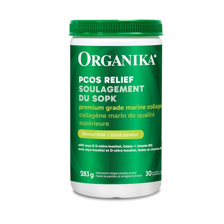Organika Canadian-Made Marine Collagen PCOS Relief Powder - Clinically Researched 40:1 Inositol Blend, Folate, B12 - Helps support Hormone Balance, Menstrual Cycle and Fertility...