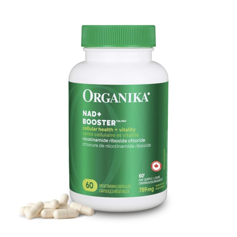 Organika Canadian-Made NAD+ Booster - NRC - for Energy Metabolism, Healthy Aging, Vitamin B3, and Cellular Health - 60vcaps, 60 Day Supply