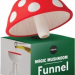 OTOTO Mushroom - Foldable Kitchen Funnel - Small Funnel with Wide Mouth for Jars, Canning, & Bottle Liquid Transfer - Silicone, 100% Food Safe, BPA Free, Dishwasher Safe