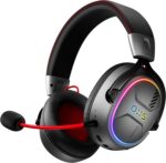 OXS Storm G2 Wireless Gaming Headset, 7.1 Virtual Surround Sound, 3 EQ Modes, 2.4GHz Low Latency, 50mm Driver, 40H Playtime, RGB Light,Bluetooth 5.3, Compatible with PC,...