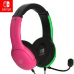 PDP Gaming AIRLITE Stereo Headset with Mic for Nintendo Switch/Switch Lite/OLED - Noise Cancelling Microphone, Lightweight, Soft Comfort On Ear Headphones, 3.5mm Jack - Pink &...