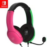 PDP Gaming AIRLITE Stereo Headset with Mic for Nintendo Switch/Switch Lite/OLED - Noise Cancelling Microphone, Lightweight, Soft Comfort On Ear Headphones, 3.5mm Jack - Pink &...