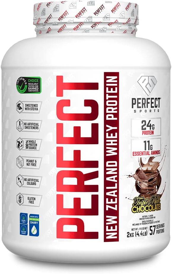 PERFECT - New Zealand Whey Protein, Grass Fed (Triple Rich Chocolate, 4.4lb)