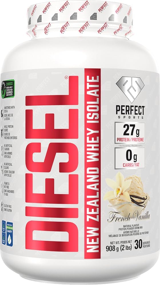 PERFECT Sports - DIESEL New Zealand Whey Protein Isolate (2 lbs, French Vanilla)