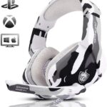 PHOINIKAS Gaming Headset for PS4, PS5, PC, Laptop, Stereo Over Ear Gaming Headphones with Noise-Canceling Mic, Gaming Headsets for Switch, Laptop, Mac, Phone (Camo)