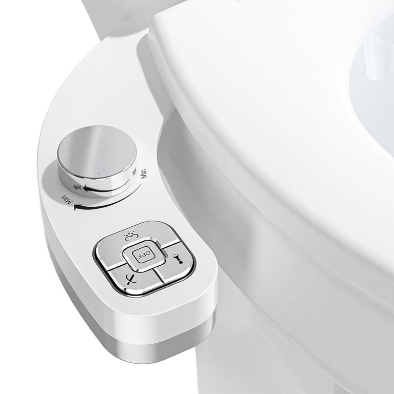 PIKETS Bidet Attachment for Toilet, Dual Nozzle (Frontal and Rear Wash) Non-Electric Fresh Water Toilet Seat Attachment with Nozzle Self Cleaning, Adjustable Water...