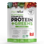 PlantVital Unflavoured Plant Based Protein Powder - Made in Canada - 15 Superfoods, Veggies and Probiotics - Organic, Vegan, Gluten-Free Protein Powder - Non-GMO, Non Dairy - 14...