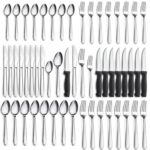 Pleafind 48-Pcs Silverware Set for 8, Flatware Set with Steak Knives, Stainless Steel Cutlery Set, Include Forks Spoons and Knives Set, Dishwasher Safe Utensil Sets for Home...