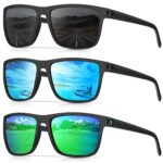 Polarized Sunglasses for Men Women, Square Retro Sun Glasses for Driving Fishing Golf Lightweight UV400 Protection