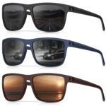 Polarized Sunglasses for Men Women, Square Retro Sun Glasses for Driving Fishing Golf Lightweight UV400 Protection