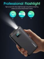 Portable-Charger-Power-Bank - 40000mAh Power Bank PD 30W and QC 4.0 Quick Charging Built-in Bright Flashlight LED Display 2 USB 1Type-C Output for Most Electronic Devices on The...