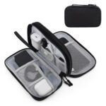 Portable Electronics Travel Organizer with Double Layer Design, Waterproof Electronic Organizer to Hold USB Flash Drive, Cords, Chargers, Phones, Earphones, Power Banks, Mouse,...