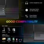 Portable Monitor,120hz Portable Gaming Monitor FHD 1080P 18.5 inch Laptop Screen Extender Portable Monitor for Monitor Extender USB C Portable Screen for Laptop Mac PC Second...