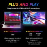 Portable Monitor,120hz Portable Gaming Monitor FHD 1080P 18.5 inch Laptop Screen Extender Portable Monitor for Monitor Extender USB C Portable Screen for Laptop Mac PC Second...