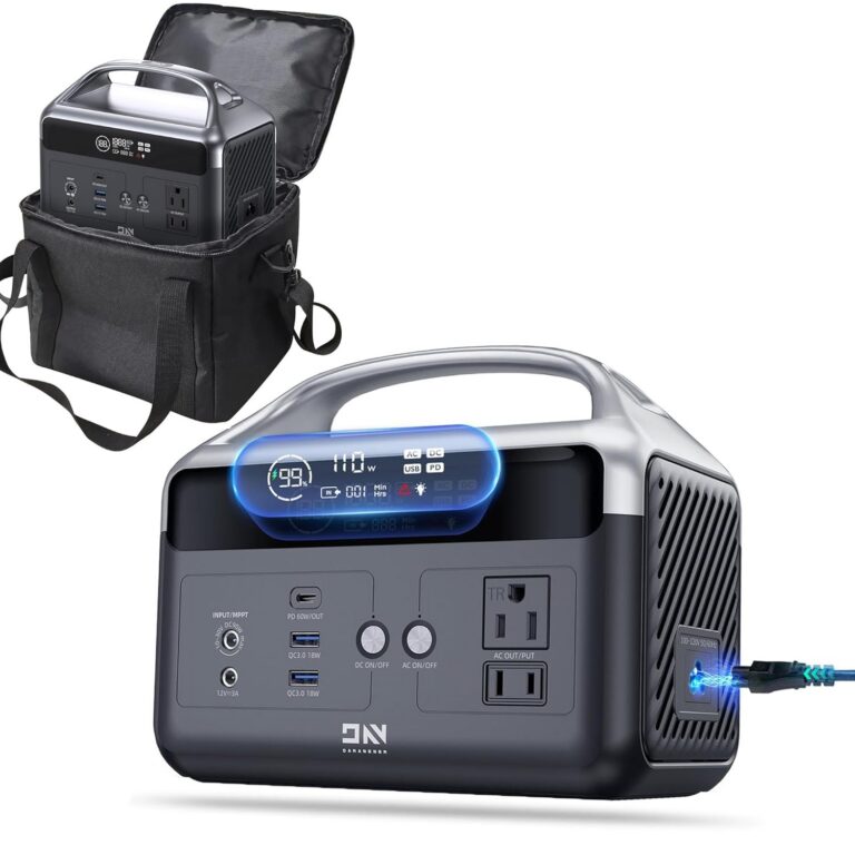 Portable Power Station 300W (600W Surge), 192Wh (60,000mAh) Solar Generator, LiFeP04 Battery with AC Outlets, 5.7LB Power Bank for Camping, Traveling, Home & Emergency (Solar...