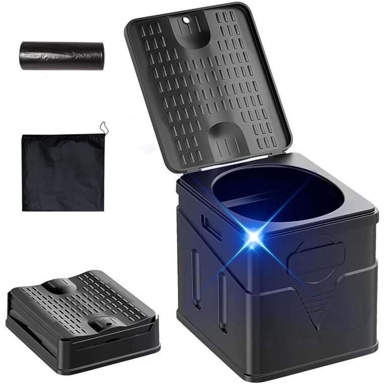 Portable Toilet,Camping Toilet Have Small Foldable Size. It is Compact Portable Toilet for Adults and Children. Suitable for Cars, Hiking, Beaches and Camping