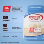 Premier Protein Protein Powder, 30g Protein, 1g Sugar, 100% Whey Protein, No Soy Ingredients, Gluten Free, Vanilla Milkshake, 29 Servings, 40.2oz