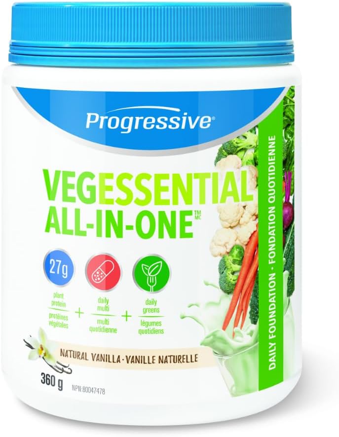 Progressive VegEssential, All-In-One Vegan Protein, Greens, Vitamins & Minerals Powder - Vanilla Flavour, 840 g