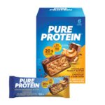 Pure Protein Bars - Nutritious, Gluten Free bar, made with Whey protein blend - low sugar snack. Deliciously satisfying. Made in Canada, Chocolate Peanut Butter (Pack of 6)