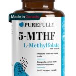 PUREFULLY 5-MTHF 1000mcg, 90 Capsules - L Methylfolate (Active Form of Vitamin B9 Folate) Supplement - Supports Cardiovascular Health and Early Fetal Development