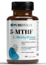 PUREFULLY 5-MTHF 1000mcg, 90 Capsules - L Methylfolate (Active Form of Vitamin B9 Folate) Supplement - Supports Cardiovascular Health and Early Fetal Development