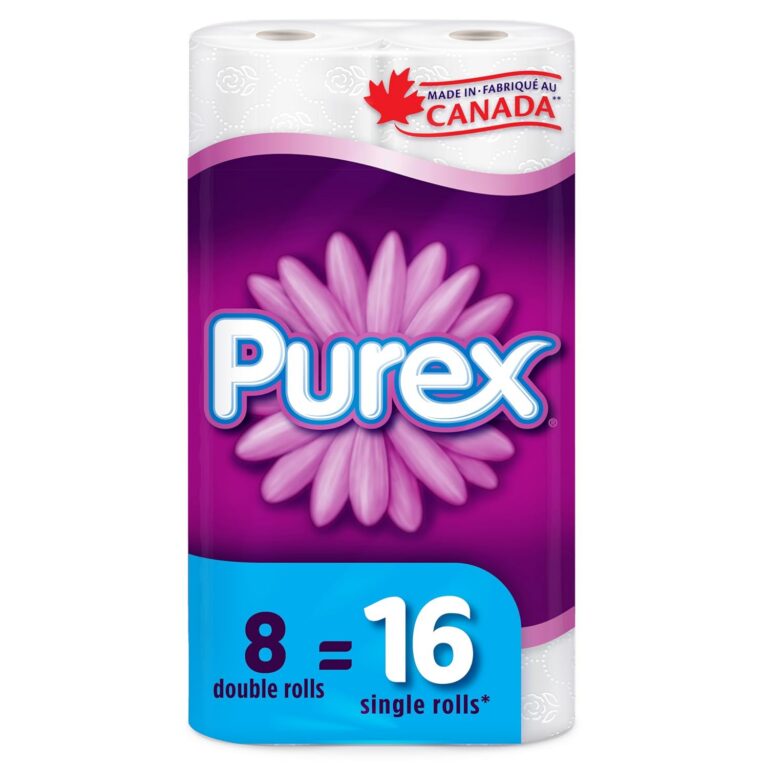 Purex Toilet Paper, Irresistibly Soft 2-Ply Tissue, 8 Double Rolls =16 Regular Rolls