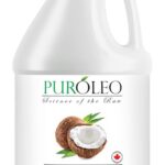 PUROLEO Fractionated Coconut Oil 128 Fl Oz/3784 ML (Packed In Canada) 100% Natural and Mild Odour Moisturizer & Carrier Oil | Hair Skin Body, Aromatherapy, Massage, Makeup...