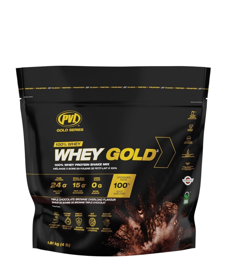 PVL Whey Gold Vanilla Soft Serve Supreme 1.81 kg (4 lbs) (4 lbs, Triple Chocolate Brownie Overload)