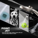 Rain Shower Head with Handheld High Pressure Rainfall Shower Heads with Handheld Spray Combo Adjustable one-Piece Stand daul Shower Head Built-in Magnetic Docking and Power...