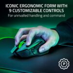 Razer Basilisk V3 X HyperSpeed Wireless Gaming Mouse: Up to 285 Hr Battery - 18K Optical Sensor - Mechanical Switches - Chroma RGB - 9 Programmable Controls - Black